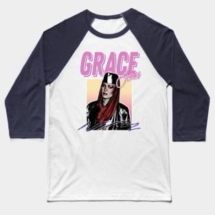 Grace Jones #2 /// 80s Styled Aesthetic Tribute Art Baseball T-Shirt